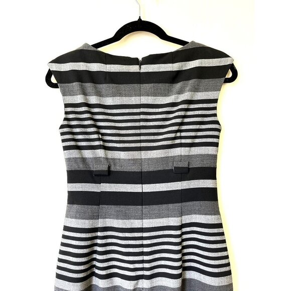 Calvin Klein Black Grey Ponte Sheath Dress  2 - Picture 8 of 13